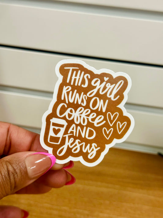 Sticker-Coffee and Jesus